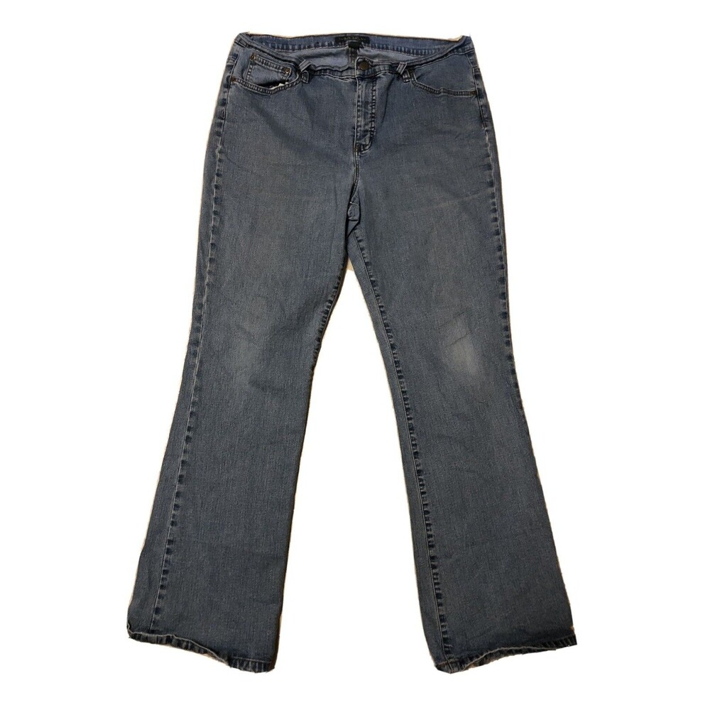 LRL RALPH LAUREN Womens CLASSIC STRAIGHT Mid Rise Jeans Dark Wash Size 14 REG P9